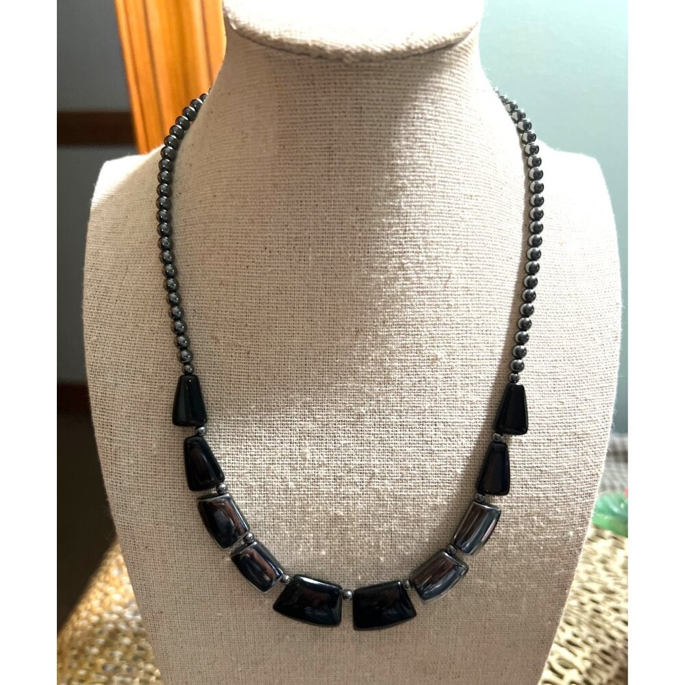 Hematite Graduated Artisan Necklace